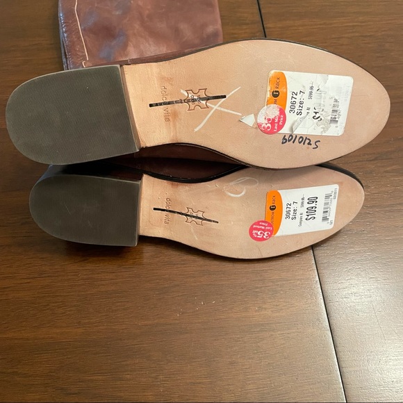 Dolce Vita Womens Riding Boots Brown Leather Over Knee Flat Distressed 7 M - Picture 2 of 9